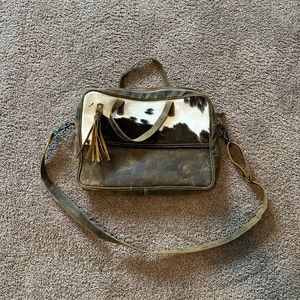 Myra Cowhide and Leather Laptop Bag